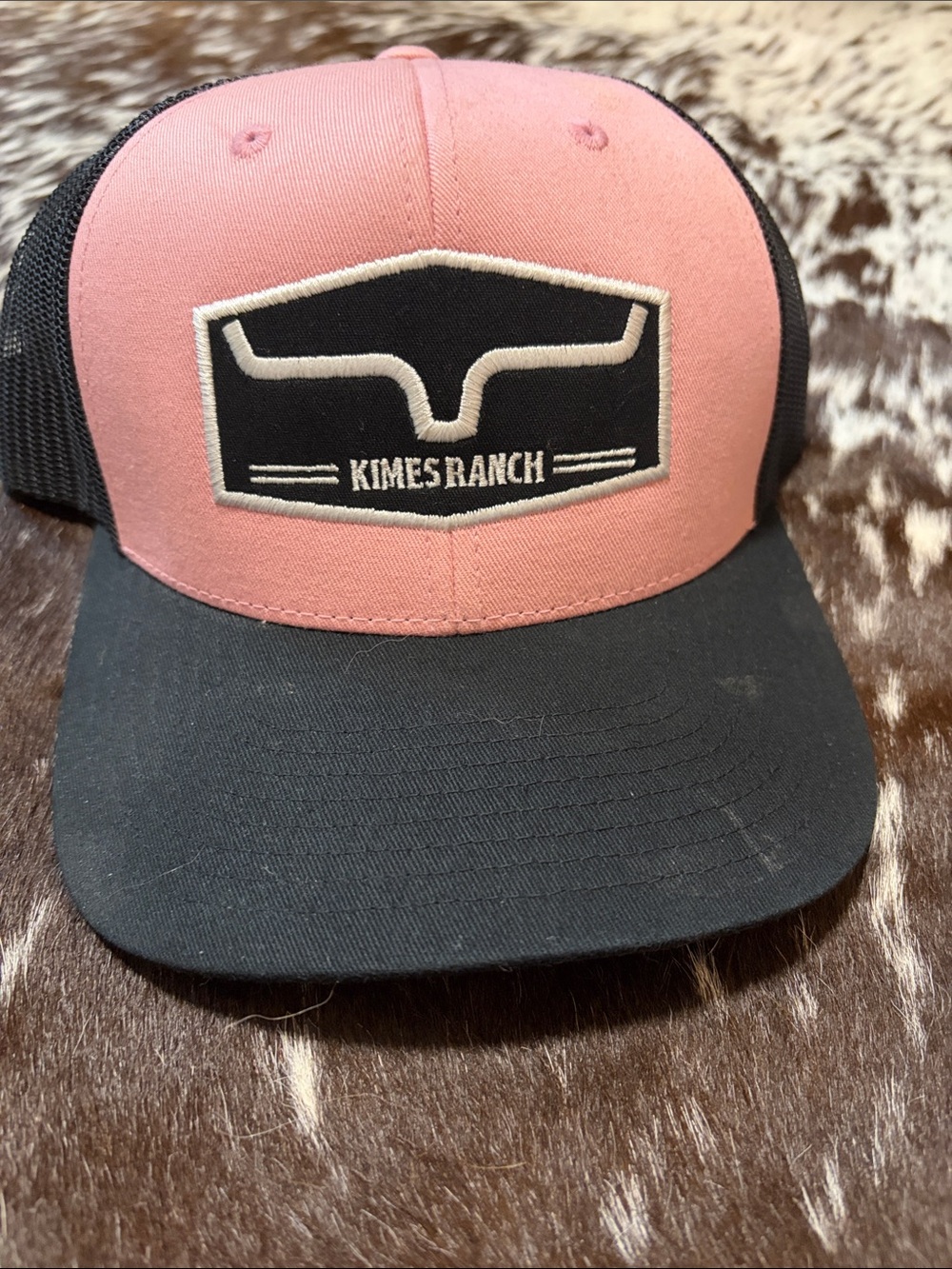 Kimes Ranch Pink and Black Logo Trucker Hat
